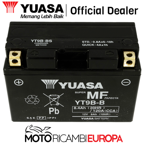 Batterie Kyoto Pour Scooter Yamaha 400 Yp Majesty 2004 à 2013 YT9B-BS SLA - 12V 8Ah - MFPN - Foto 8