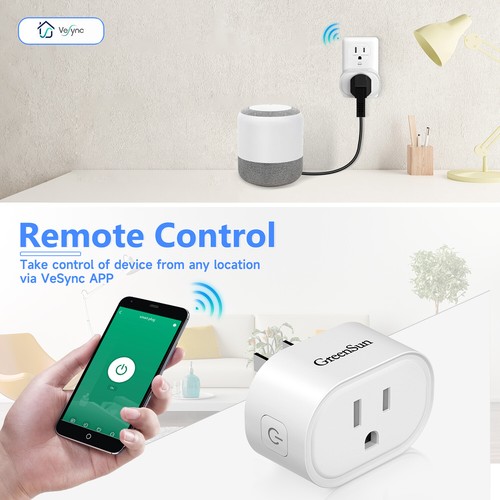GreenSun WLAN Smart Plug MINI Wireless WiFi Smart Timer Socket Alexa Google Home - Picture 18 of 21
