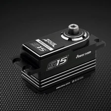 POWER HD STORM S15 Brushless Premium Titaniun & Stell Gear Digital Servo Silver
