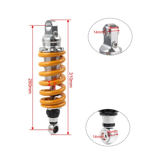 11.5MM Spring 280MM Motorcycle Shock Absorber For Dirt Pit Bike ATV Quad - Imagen 11 de 11