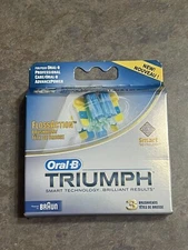Oral-B Triumph Floss Action Replacement Brush Heads Toothbrush Refills 3 Pack