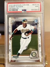 Robert Puason  2020 Bowman Chrome Rookie #BCP145 Athletics PSA 9