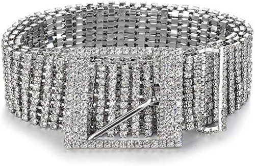 Women Rhinestone Belt Shiny Diamond 