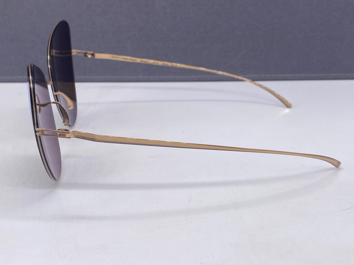 Mykita Sunglasses Woman Gold Cat Eye Large Oval Maison