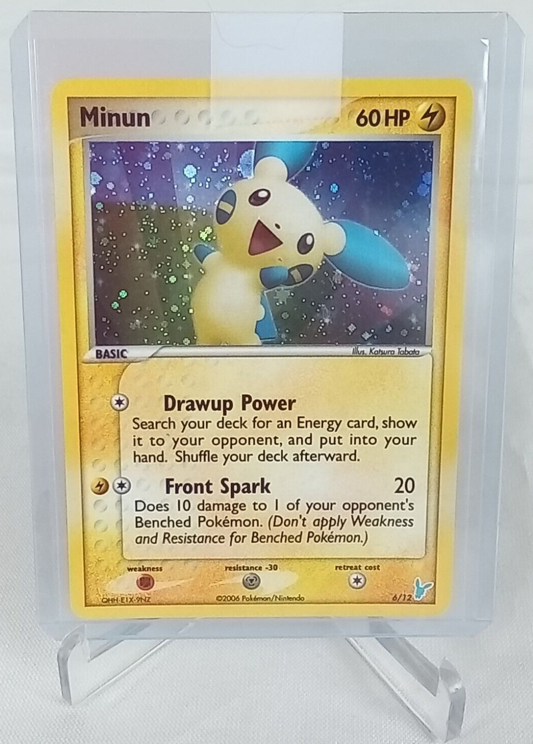 Minun 6/12 Holo Pokémon Card 2006