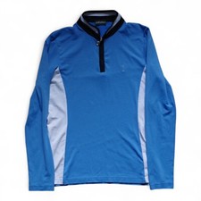 Golfino Women  s 1/4 Zip Long Sleeve Blue Size 10