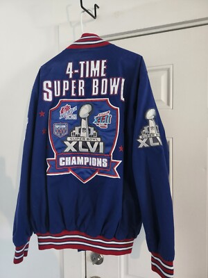 New York Giants NFL Jacket XXL - NY 4-Time Superbowl Champions