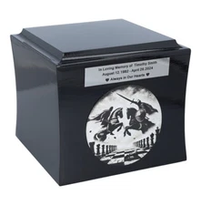 Chess urn for ashes Theme cremation urn with engraved chess Personalise urn