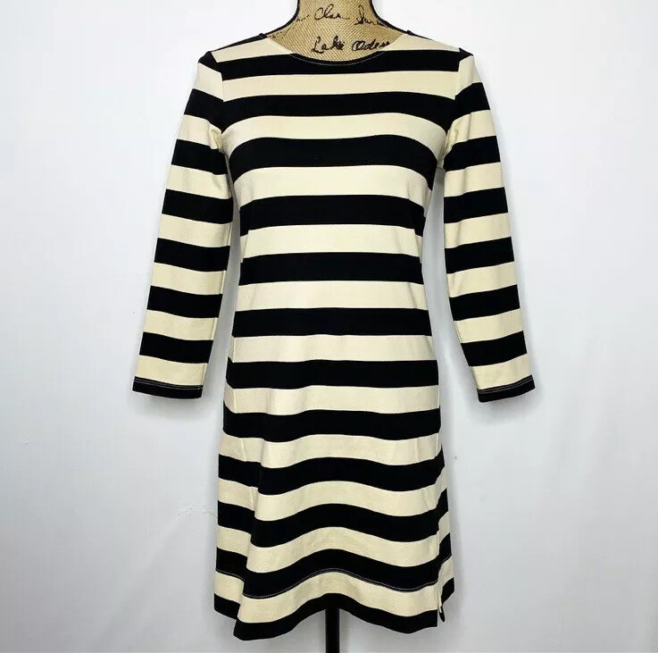 cream and black striped dress ELLIOT CREAM STRIPE SMOCK DRESS  DISSH