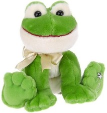 Russ Berrie Shining Stars Green Frog Stuffed Animal Plush New with Sealed Code