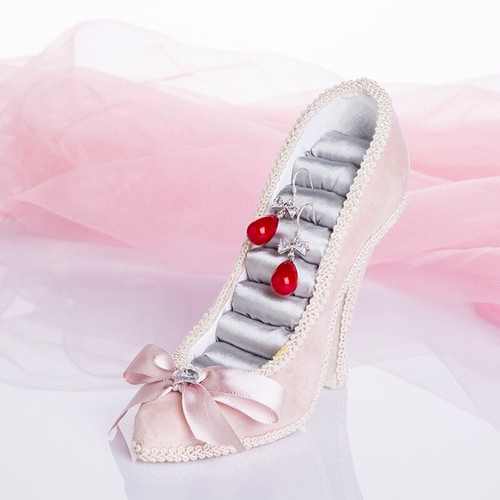 High Heel Shoe Jewelry Display Holder Ring Earrings Organizer Storage Box Stand - Bild 15 von 34