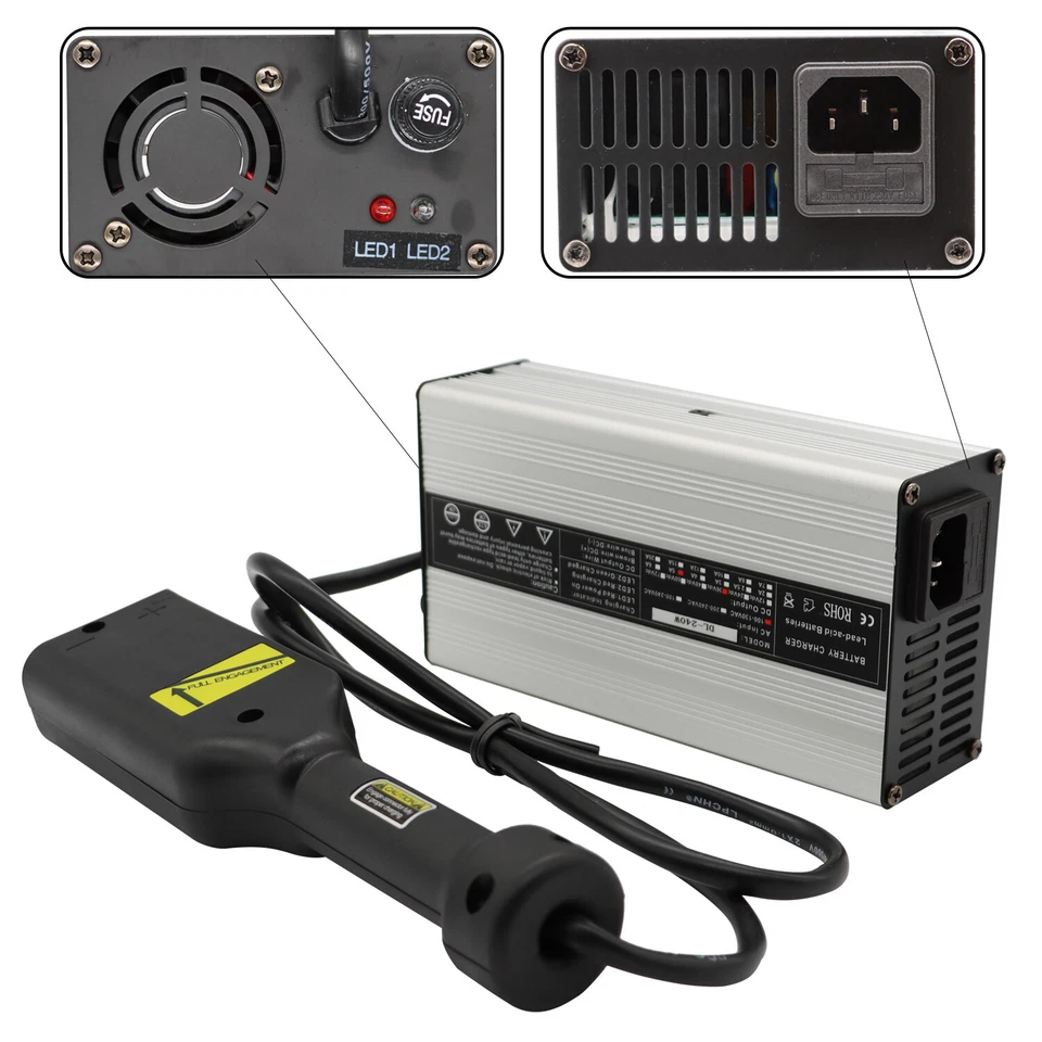 36V 5A Golf Cart Battery Charger For EZGO TXT Medalist "D" Style Plug Foto 3 de 4