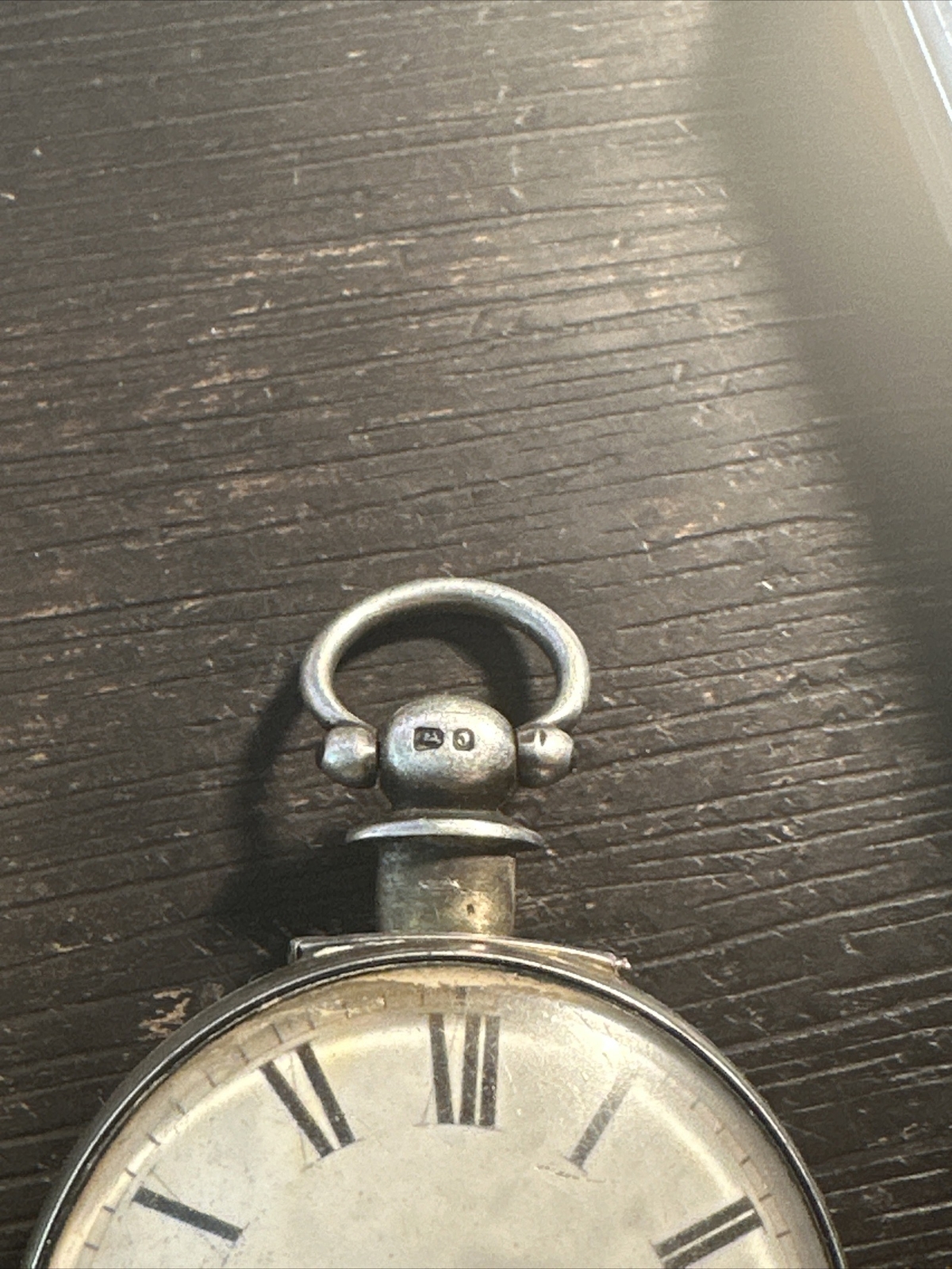 VINTAGE SILVER POCKET WATCH CASE KEY WIND WITH HALLMARKS 2/10 with dial