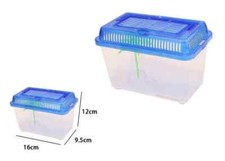 Vaschetta Contenitore  Acquario Per Pesci  Rettili Tartarughe 16x9.5x12cm dfh
