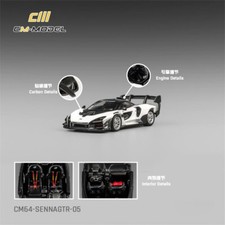 CM MODEL 1:64 Senna White Diecast Model Car