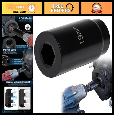 Harmonic Balancer Socket Tool 19mm for Honda Crank Bolt, High Torque Deep Design