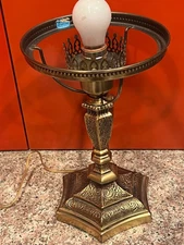 NEW FENTON VERY ORNATE VINTAGE STUDENT STYLE LAMP base, NO SHADE