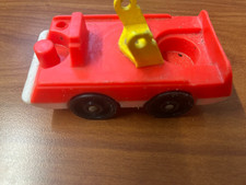 Fisher Price Little People Fire Truck Family Village Red White No Ladder