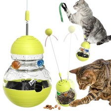 Cat Toy for Indoor Cats Wobble Treat Dispenser Ball Kitten Food Dispenser P...