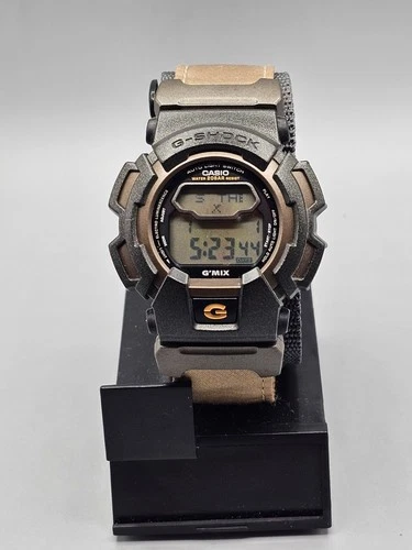 Rare VTG 2000 Casio G-Shock GMIX GM-100 D-9 Gray Brown JDM Mens Watch