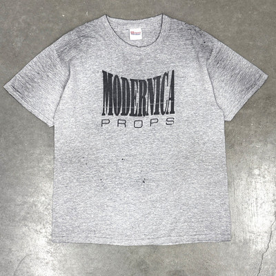 Vintage 90s Modernica T-Shirt L RARE MCM Furniture Eames Film Props Distressed