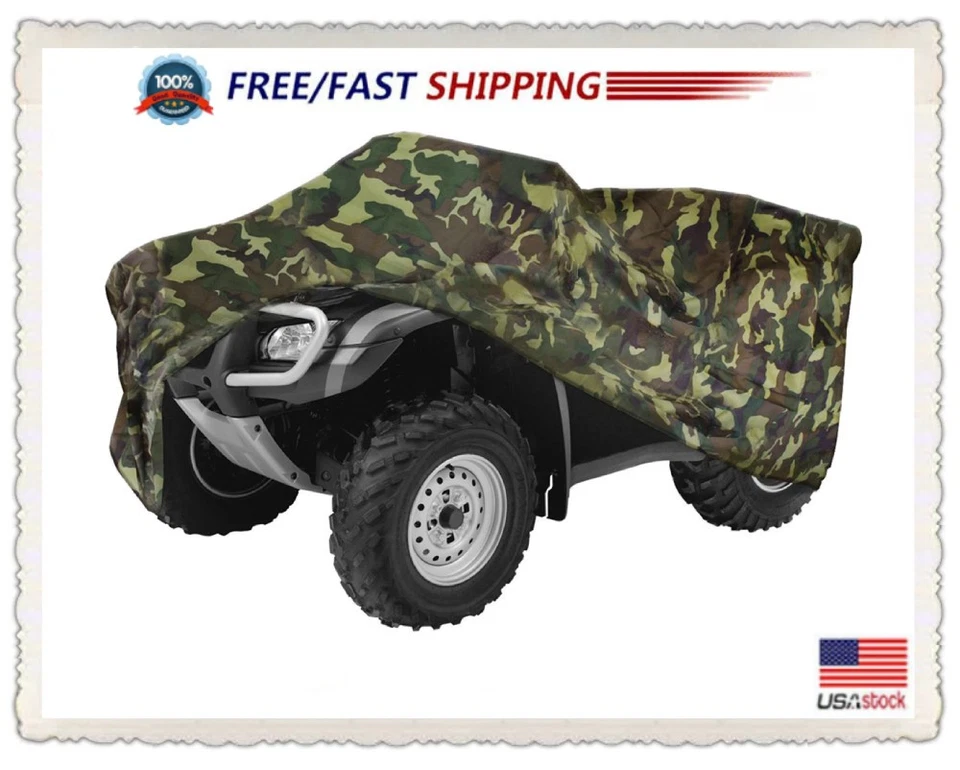 Waterproof Outside UV Rain Dust Protect ATV Cover For Yamaha Grizzly 300 450 550 - Imagem 2 de 4