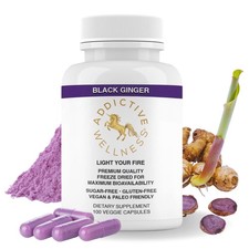 Addictive Wellness Black Ginger Capsules 450mg Kaempferia Parviflora Supplement