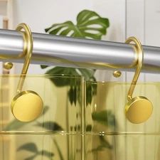 AmazerBath Gold Shower Curtain Hooks, Rings Modern Luxury 