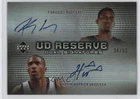 2006 UD Reserve Dual Signatures 34/50 Hakim Warrick Rudy Gay Rookie Auto RC 2t8