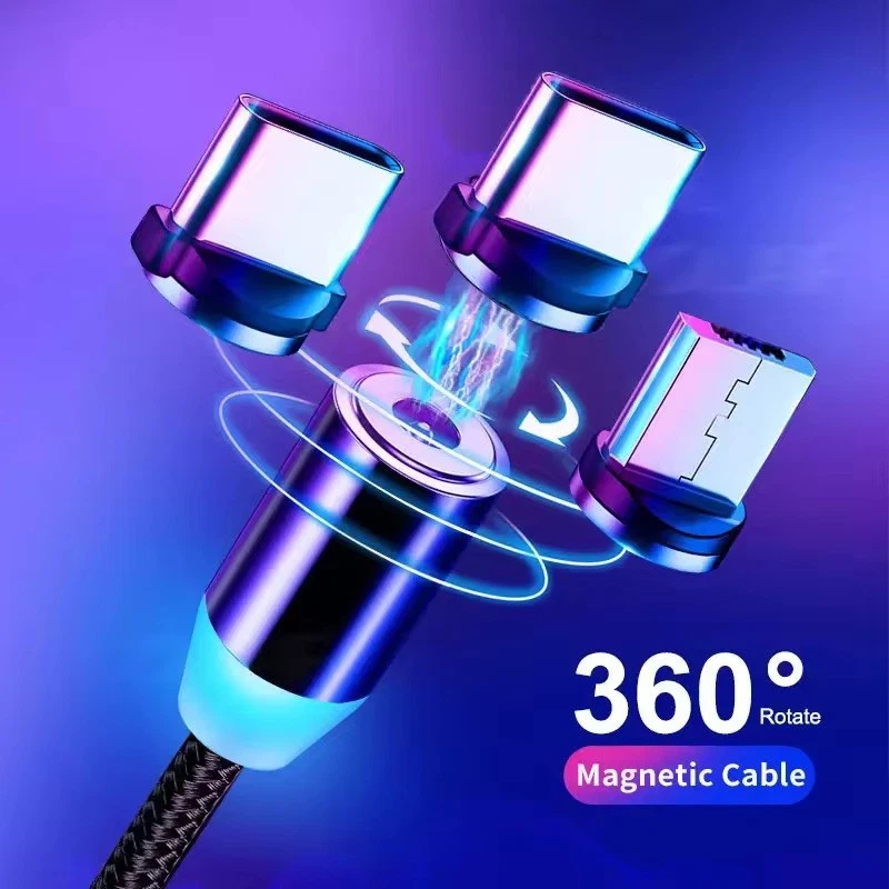 2 Pack 3FT Magnetic Type-CFast Charger Cable USB-C Data Charging Sync Cord - Image 3 of 4