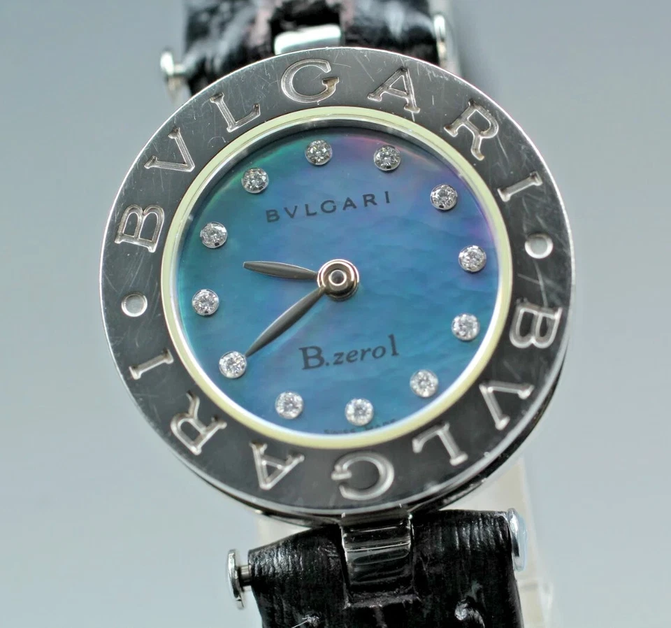 [EXC+5] BVLGARI B.zero1 BZ22S 23mm 12P diamond Blue shell Dial Women's Qz Watch - Image 4 of 4