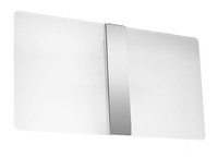 Wandlampe Glas Metall 35 Cm Breit Blendarm Chrom Weiß 2X G9 Wandleuchte Flur
