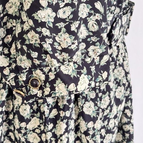 Breli Originals Floral Midi Dress Button-Down Belted Womens Size 14 Silky - Picture 11 of 21