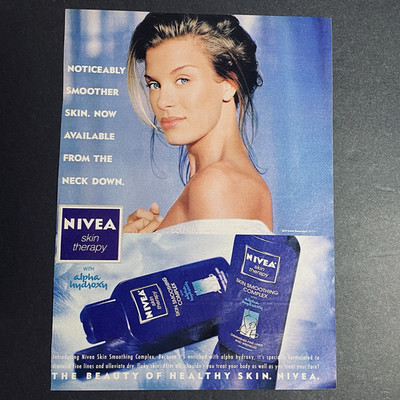 Print Ad 1995 Skincare Nivea Cream Health Beauty Woman Ephemera Pop Collectors