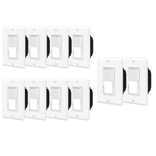 10PK 15A Single & 3-Way Dimmer Switch for Led / CFL / Halogen / Incandescent
