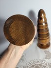 Hand Crafted Turned Wood 9.75” Snowman & 10” Christmas Tree — photo 6