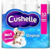 Image of Cushelle Original Toilet Roll 32 Standards Rolls