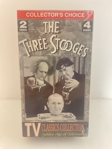 SEALED 1992 The Three Stooges Collector’s Choice 2 VHS Box Tape TV Classics - Foto 1 di 6