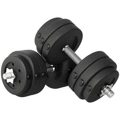 HOMCOM 30KG Adjustable Dumbbells Weight Set Hand Weight for Body Fitness