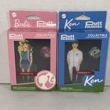 Putt Buddies Barbie & Caddy Ken Golf Divot Tool & Ball Marker Set Premium Magnet