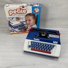 Petite 600 Typewriter + Original Box Ages 5+ England Working Toy 1990 Vintage thumbnail