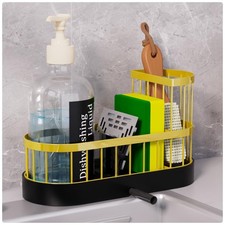 Sponge Holder for Kitchen Sink with Brush Holder and Non-slip silicone suppor...