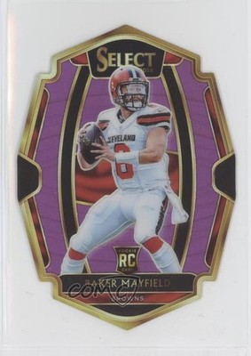 2018 Panini Select Premier Level Purple Prizm 68/75 Baker Mayfield Rookie RC 0ls