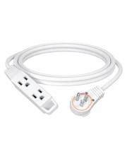 DEWENWILS 10FT Extension Cord with 360° Rotating Flat Plug, 3 Outlet, 13A 1625W