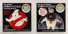 Vintage 1984 Ghostbusters Official Training Manual & Story Behind Books+Stickers