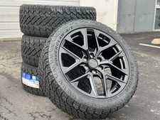 22 Black Tahoe Silverado 1500 Wheels Rims Tires Suburban Gmc Sierra Yukon