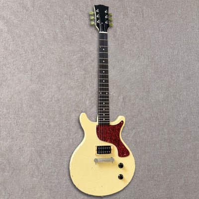Relic LP Junior Electric Guitar Single Humbucker Aged Cream Yellow 22Frets solid