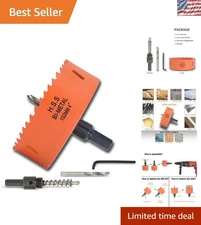 Durable 4-Inch Hole Cutter with Arbor - Ideal for Wood, Plastic & Metal Projects