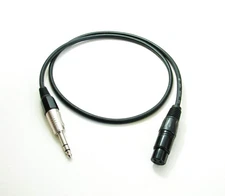 PROCRAFT EM-FQS-3 Pro Grade 3FT Balanced Adapter Cable XLRF to 1/4" TRS Male