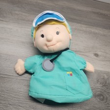 Lillian Vernon Scrub Nurse Doctor Surgeon Plush Hand Puppet 8in.